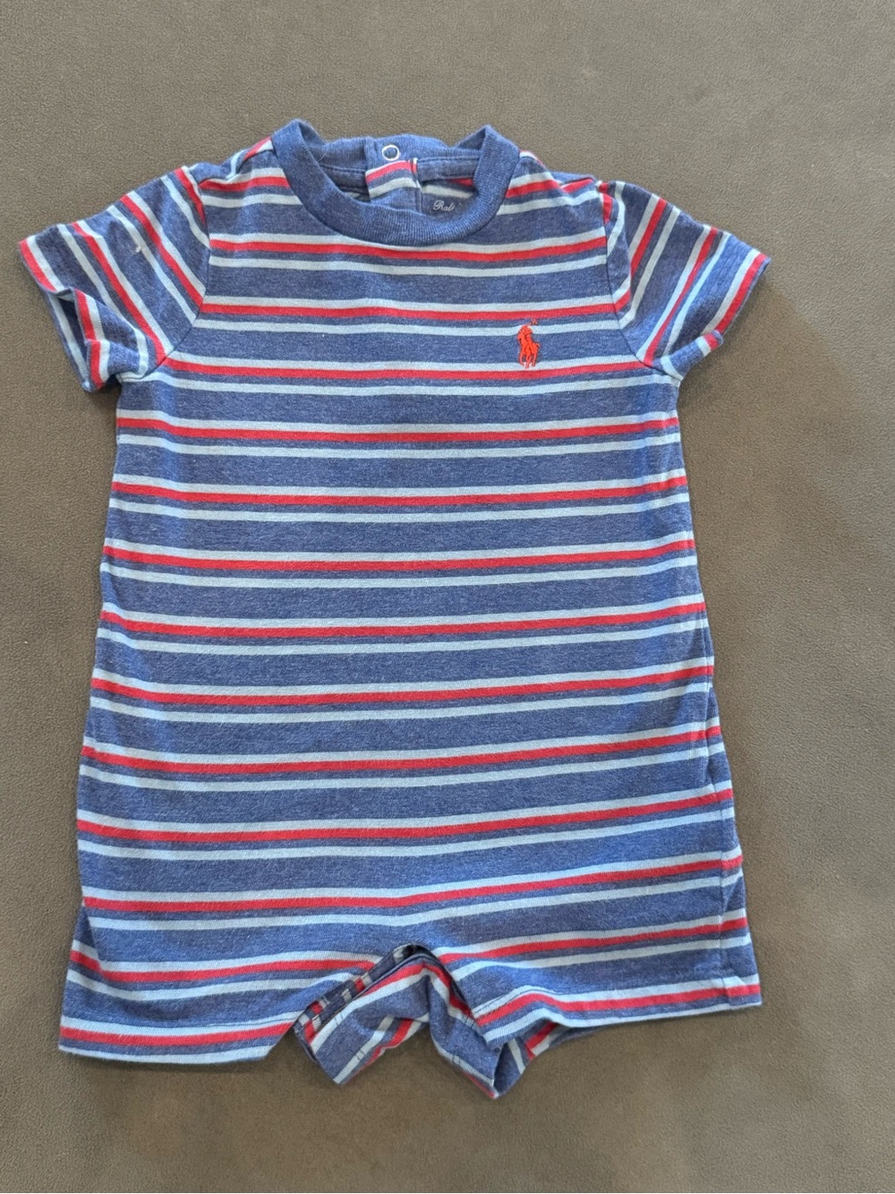 Ralph Lauren Blue, Red & Cream Striped Baby Sweater
